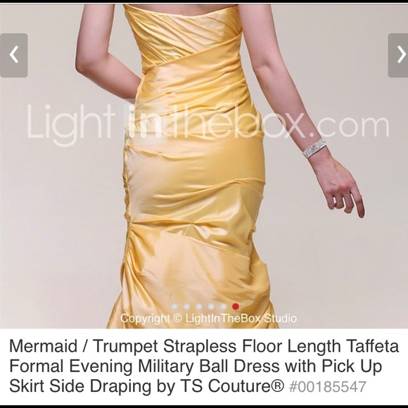 Custom Strapless Wedding Dress - white trumpet/flare floor length gown - Picture 7 of 7